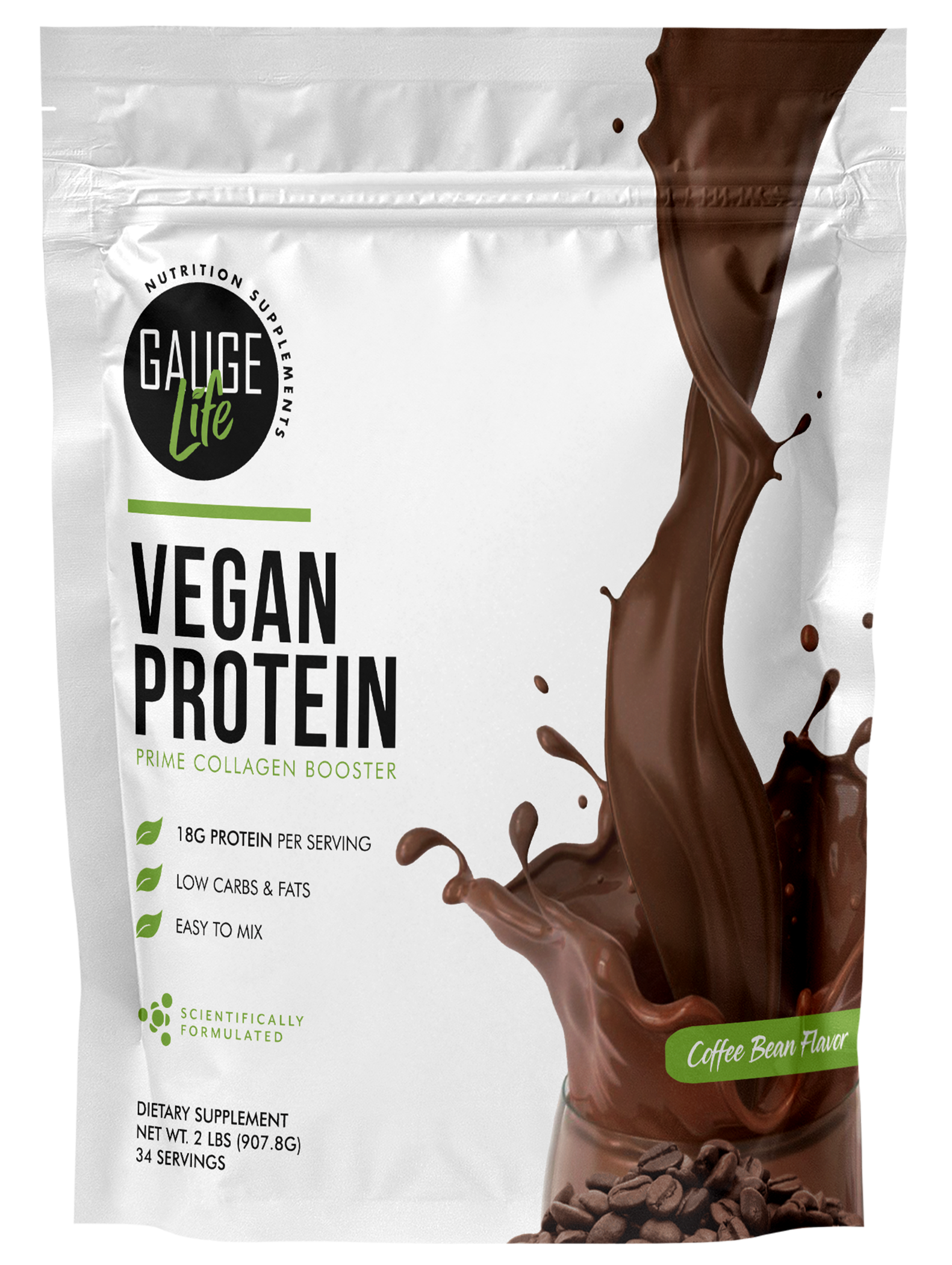 Vegan Protein Prime Collagen Booster Coffee Bean - 12 Pack